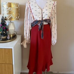 Bohemian Red skirt
